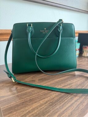 kate spade Emerald Green Saffiano Leather Satchel